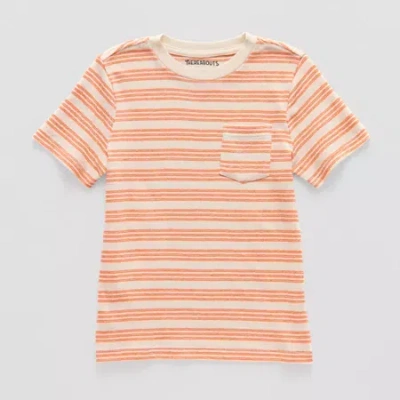 Thereabouts Little & Big Kid Boys Crew Neck Short Sleeve T-shirt In Orange