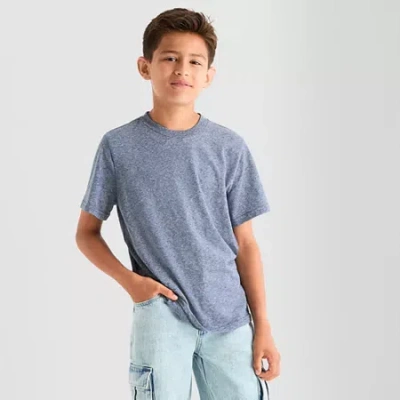 Thereabouts Little & Big Kid Boys Crew Neck Short Sleeve T-shirt In Blue