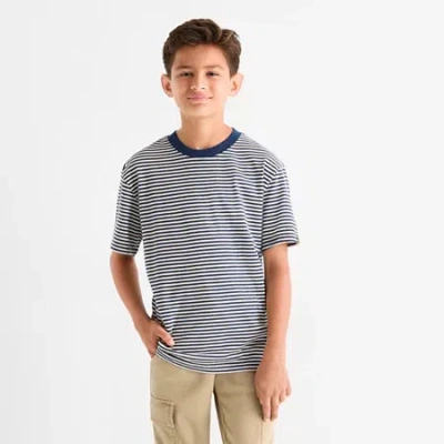 Thereabouts Oversized Little & Big Kid Boys Crew Neck Short Sleeve T-shirt In Blue