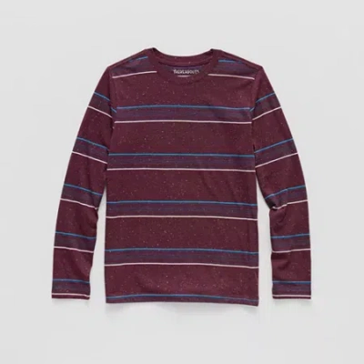 Thereabouts Little & Big Kid Boys Crew Neck Long Sleeve T-shirt In Red