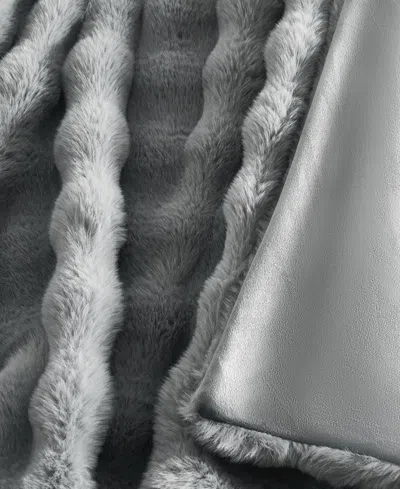 Brooklyn Loom Bubble Faux Fur 3-pc. Comforter Set, Full/queen In Gray