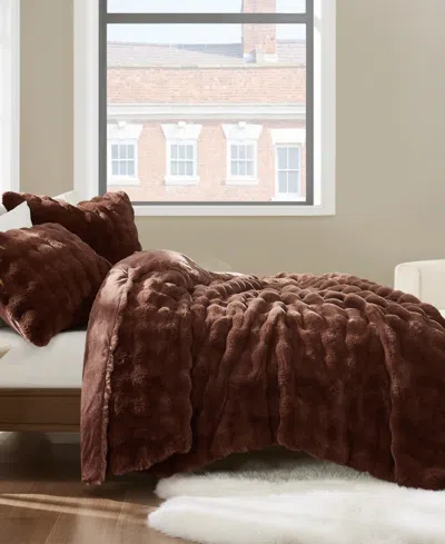 Brooklyn Loom Bubble Faux Fur 2-pc. Comforter Set, Twin/twin Xl In Brown