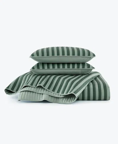 Truly Soft Weston Stripe 3-pc. Quilt Set, King In Green