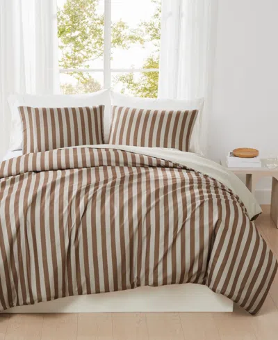 Truly Soft Weston Stripe 3-pc. Duvet Set, King In Brown