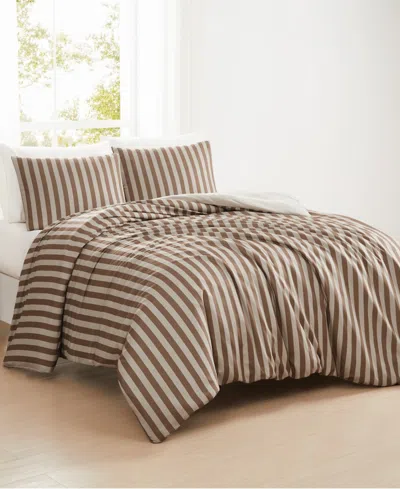 Truly Soft Weston Stripe 2-pc. Duvet Set, Twin/twin Xl In Brown