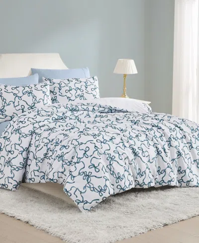 Truly Soft Printed Bow Whimsy 3-pc. Comforter Set, King In Blue