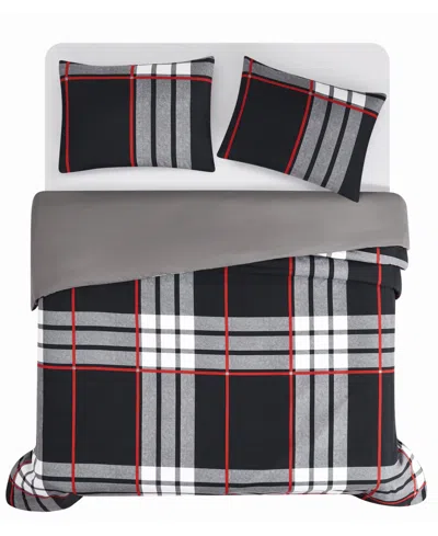 Truly Soft Danbury Plaid 3-pc. Duvet Set, Full/queen In Black