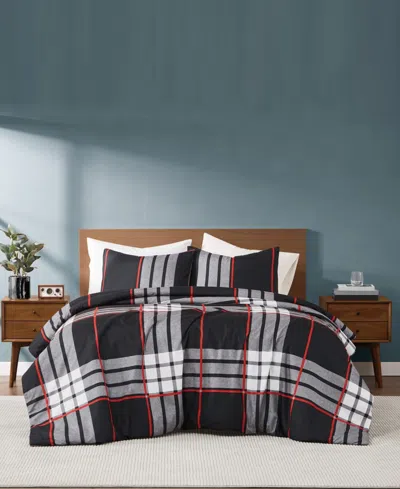 Truly Soft Danbury Plaid 3-pc. Duvet Set, Full/queen In Black