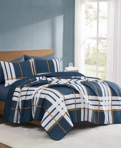 Truly Soft Henry Plaid 3-pc. Quilt Set, Full/queen In Blue