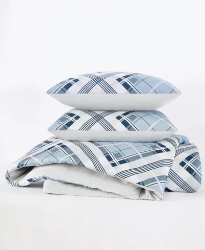 Truly Soft Lars Plaid 3-pc. Comforter Set, Full/queen In Blue