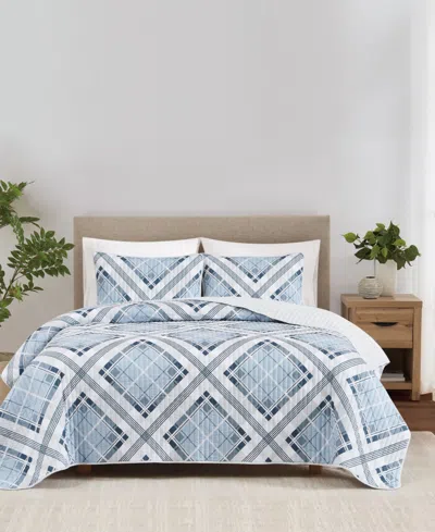Truly Soft Lars Plaid 3-pc. Quilt Set, King In Blue