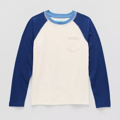 Thereabouts Little & Big Kid Boys Crew Neck Long Sleeve T-shirt In Sand
