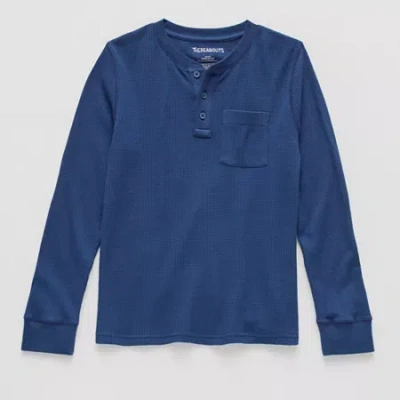 Thereabouts Little & Big Kid Boys Henley Neck Long Sleeve Regular Fit Thermal Top In Blue
