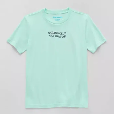 Thereabouts Little & Big Kid Boys Crew Neck Short Sleeve Regular Fit Graphic T-shirt In Green
