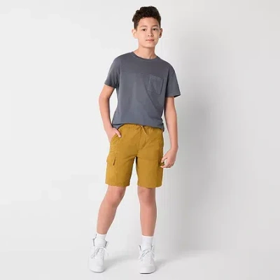 Thereabouts Pull-on Little & Big Kid Boys Stretch Fabric Adjustable Waist Cargo Short In Sand