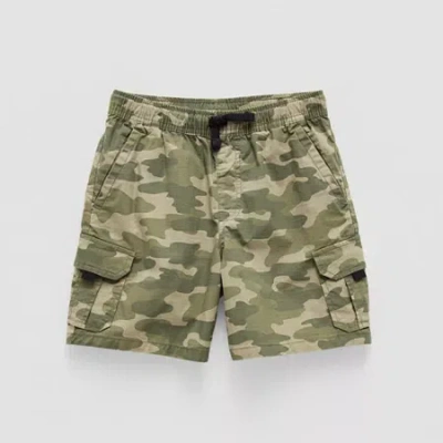 Thereabouts Pull-on Little & Big Kid Boys Adjustable Waist Cargo Short In Green