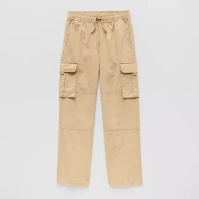Thereabouts Pull-on Little & Big Kid Boys Adjustable Waist Straight Cargo Pant In Sand