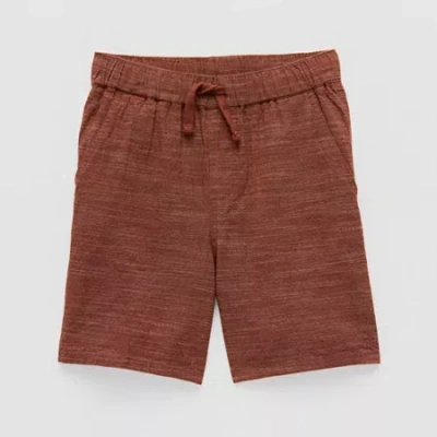 Thereabouts Pull-on Little & Big Kid Boys Adjustable Waist Jogger Short In Brown