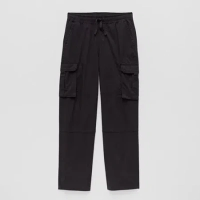 Thereabouts Pull-on Little & Big Kid Boys Adjustable Waist Straight Cargo Pant In Black