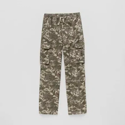 Thereabouts Pull-on Little & Big Kid Boys Adjustable Waist Straight Cargo Pant In Green