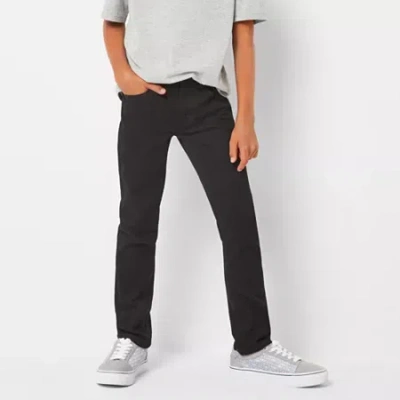 Thereabouts Little & Big Kid Boys Adjustable Waist Stretch Fabric Skinny Fit Denim Jean In Black