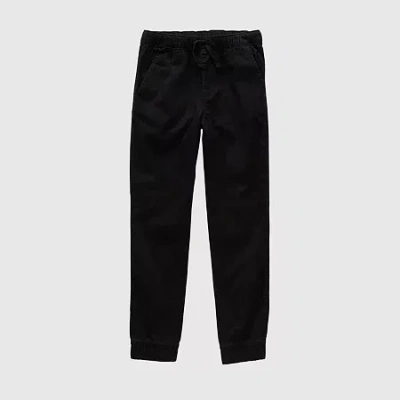 Thereabouts Pull-on Little & Big Kid Boys Stretch Fabric Cuffed Regular Fit Jogger Pant In Black