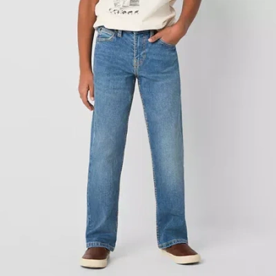 Thereabouts Little & Big Kid Boys Adjustable Waist Stretch Fabric Relaxed Fit Jean In Blue