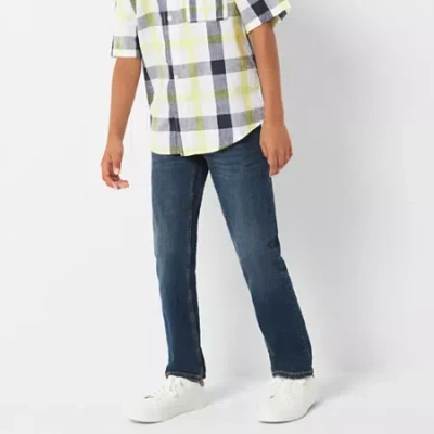 Thereabouts Little & Big Kid Boys Adjustable Waist Stretch Fabric Slim Fit Jean In Blue