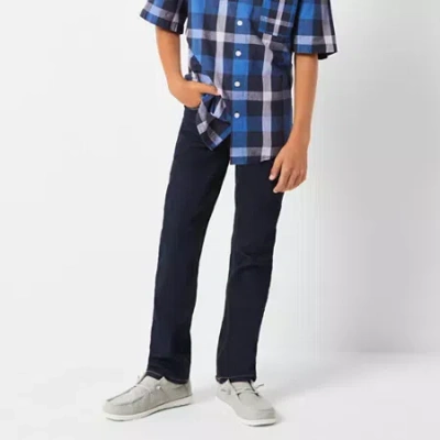 Thereabouts Little & Big Kid Boys Adjustable Waist Stretch Fabric Skinny Fit Denim Jean In Blue