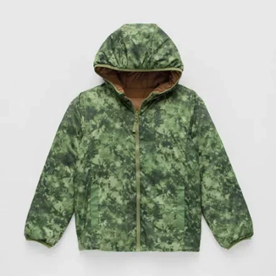 Thereabouts Little & Big Kid Boys Midweight Puffer Jacket In Green