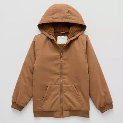 Thereabouts Little & Big Kid Boys Water Resistant Heavyweight Utility Jacket In Brown
