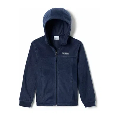 Columbia Steens Mountain Little & Big Kid Boys Fleece Hooded Lightweight Jacket In Blue