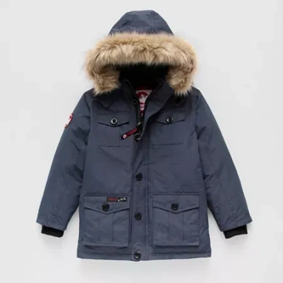 Canada Weather Gear Big Kid Boys Water Resistant Heavyweight Parka In Blue