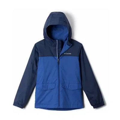 Columbia Little & Big Kid Boys Hooded Waterproof Midweight Raincoat In Blue