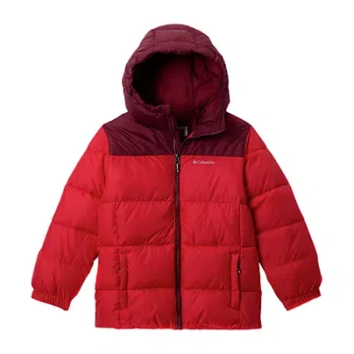 Columbia Little & Big Kid Boys Hooded Heavyweight Puffer Jacket In Red