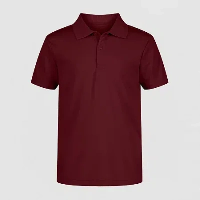 Izod Little & Big Boys Short Sleeve Wrinkle Resistant Moisture Wicking Polo Shirt In Red