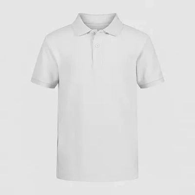 Izod Pique Little & Big Boys Short Sleeve Stretch Polo Shirt In White
