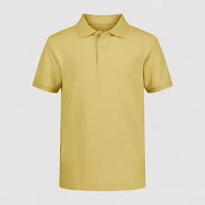 Izod Pique Little & Big Boys Short Sleeve Stretch Polo Shirt In Yellow