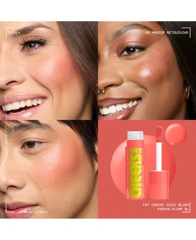 Nyx Professional Makeup Fat Cheeks Juicy Liquid Blush, 0.27 Oz. In Multi