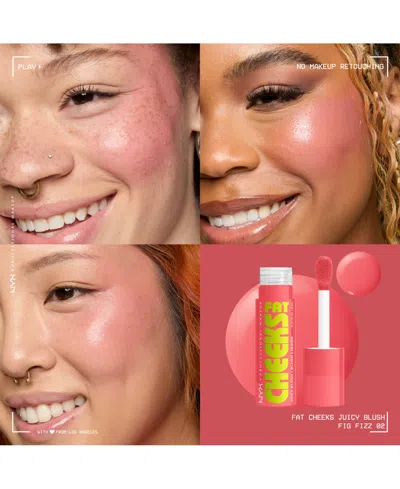 Nyx Professional Makeup Fat Cheeks Juicy Liquid Blush, 0.27 Oz. In Pink