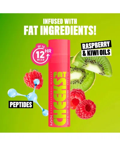 Nyx Professional Makeup Fat Cheeks Juicy Liquid Blush, 0.27 Oz. In Multi
