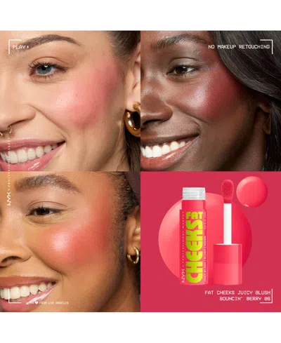 Nyx Professional Makeup Fat Cheeks Juicy Liquid Blush, 0.27 Oz. In Multi