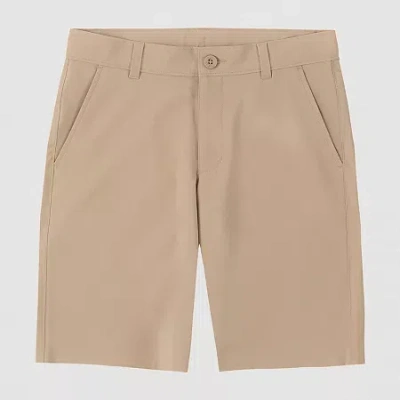 Izod Performance Little & Big Kid Boys 9" Adjustable Waist Stretch Fabric Chino Short In Sand