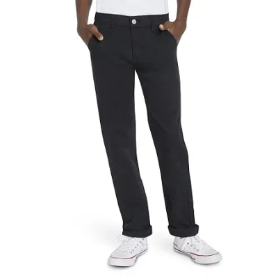 Levi 's Big Kid Boys Tapered Regular Fit Flat Front Pant In Black
