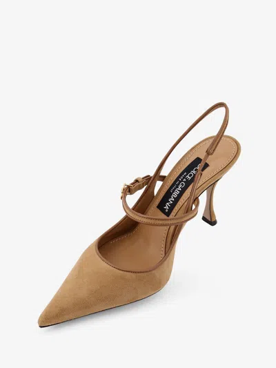 Dolce & Gabbana Women Suede Slingback Pumps In Multi