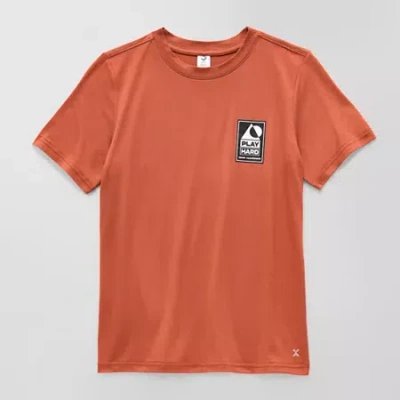 Xersion Little & Big Kid Boys Crew Neck Short Sleeve Active T-shirt In Orange