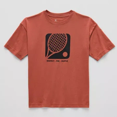 Xersion Little & Big Kid Boys Crew Neck Short Sleeve Active T-shirt In Orange