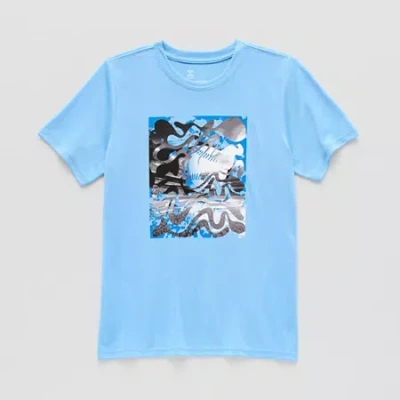 Xersion Little & Big Kid Boys Crew Neck Short Sleeve Regular Fit Graphic T-shirt In Blue