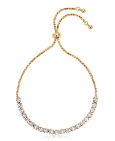 Ettika Adjustable Dainty Crystal Bracelet In Gold