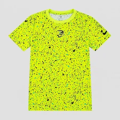 Nike 3brand By Russell Wilson Big Kid Boys Crew Neck Short Sleeve Regular Fit Graphic T-shirt In Green
